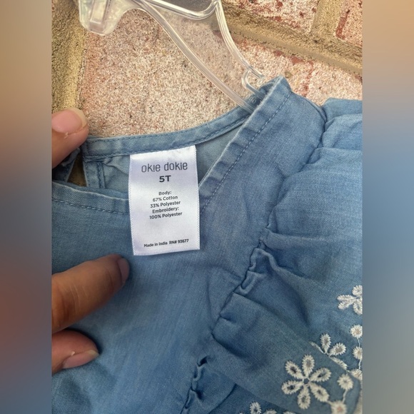 Okie Dokie Blue Dress Toddler & Little Girls Size 5 - Picture 5 of 6